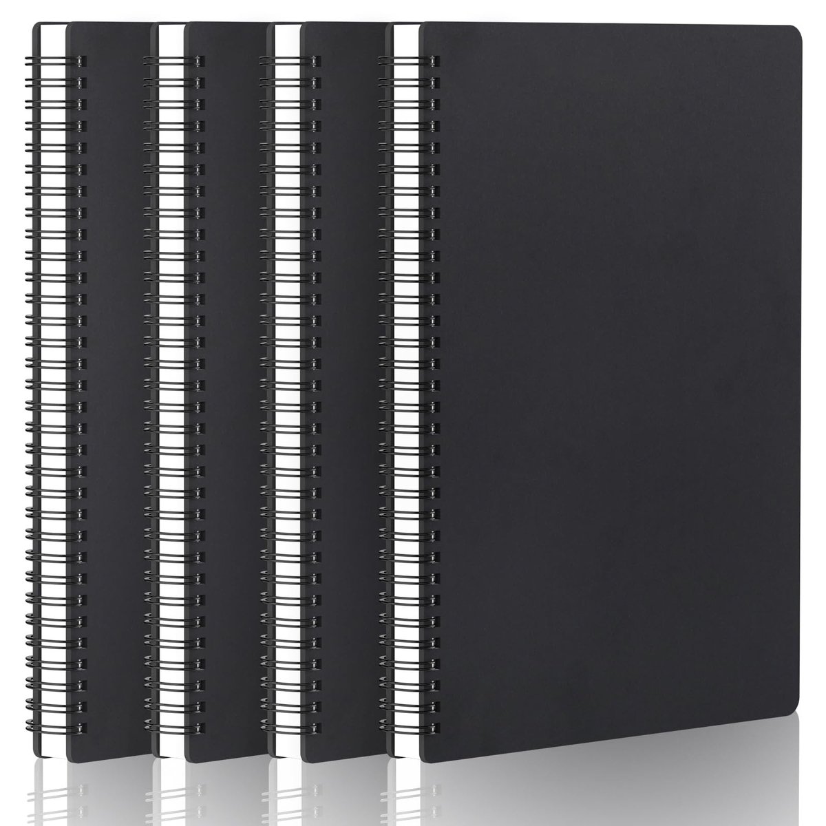 Elzusha - A4 Spiral Notitieboek - 4-Pack Lege Pagina's voor Schetsen en Notities
