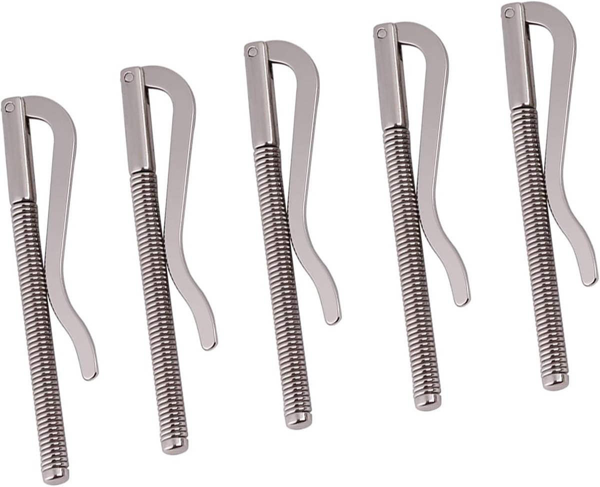 Geldclip Set, Zilverkleurige Metalen Geldklemmen voor Leren Portemonnee en Creditcardhouder, 5 Stuks - ShopVlot