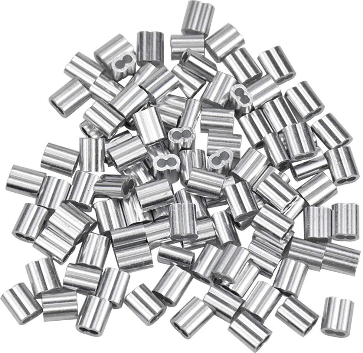 Elzusha - Aluminium Sleeves - Pack van 100 Aluminium Klemmen voor Kabels