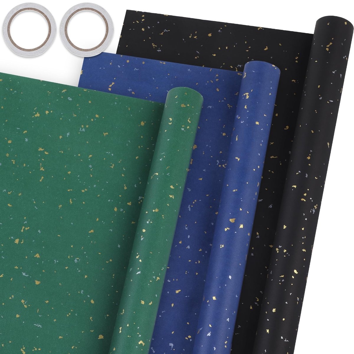 Elzusha - 3 Rollen Cadeaupapier met Sterrenhemel Design