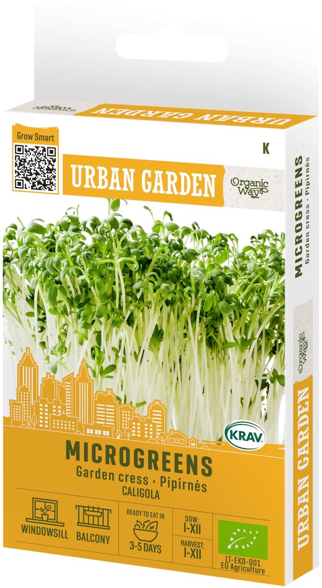 Elzusha - Microgreens Cress Zaden - Voor Jaarlijkse Teelt van Pittige Bladeren