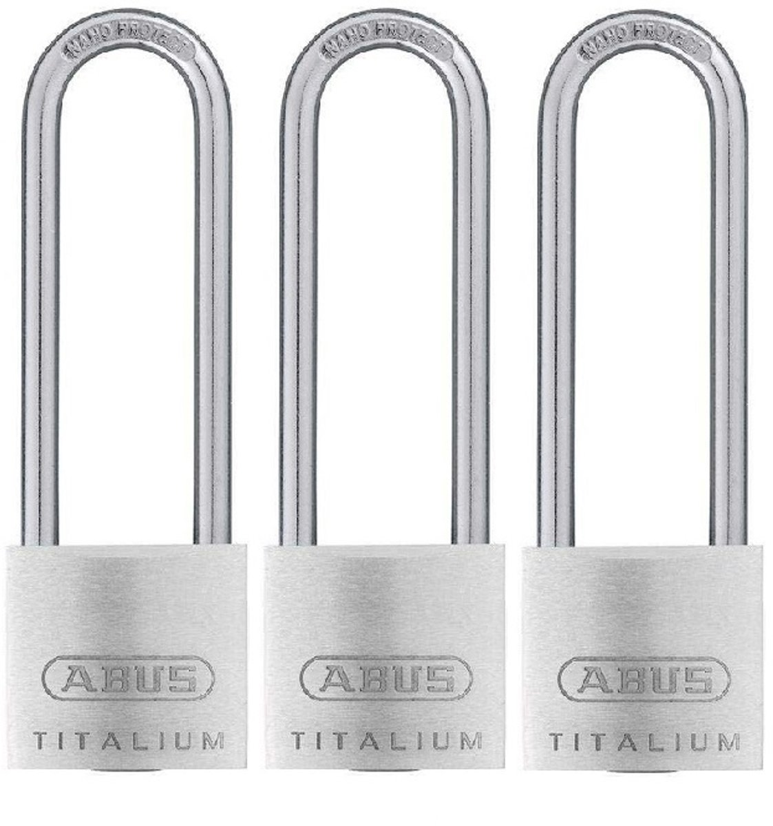 ABUS Titalium Kettingslot Set - 3 Stuks, Eén Sleutel Systeem