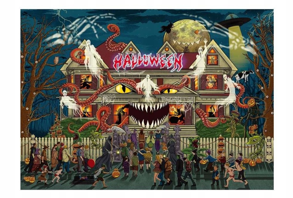 Halloweenpuzzel voor volwassenen - 1000 stukjes, 50x68cm + poster
