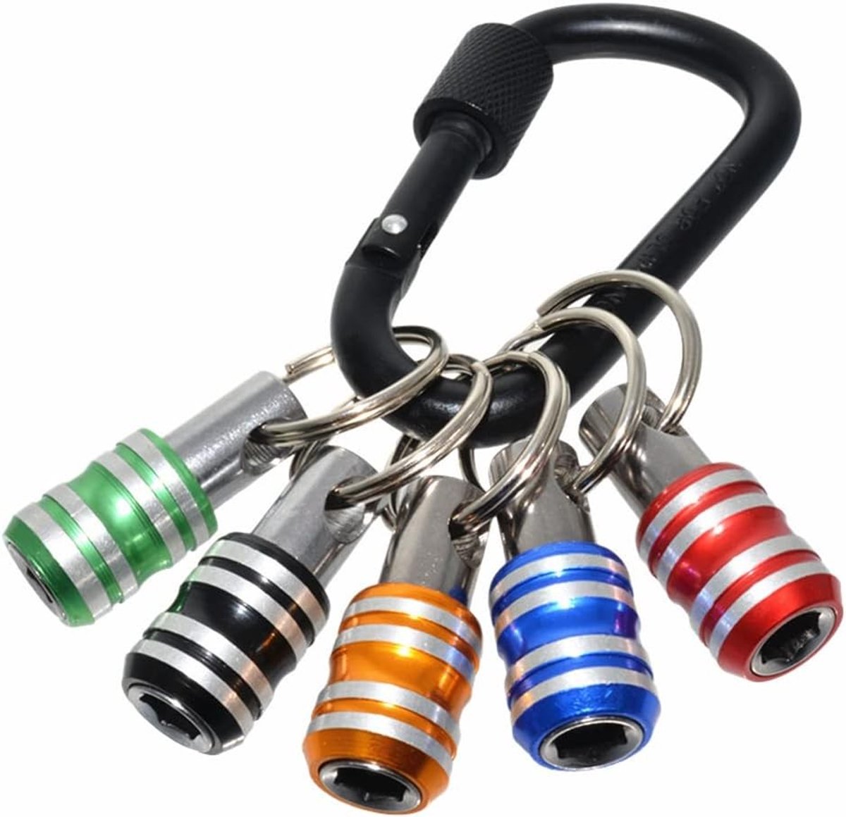 Set van 5 Hex Shank Schroevendraaier Bits met Haak en Verlengstang voor Snelle Verandering van Boorbits en Handige Opslag