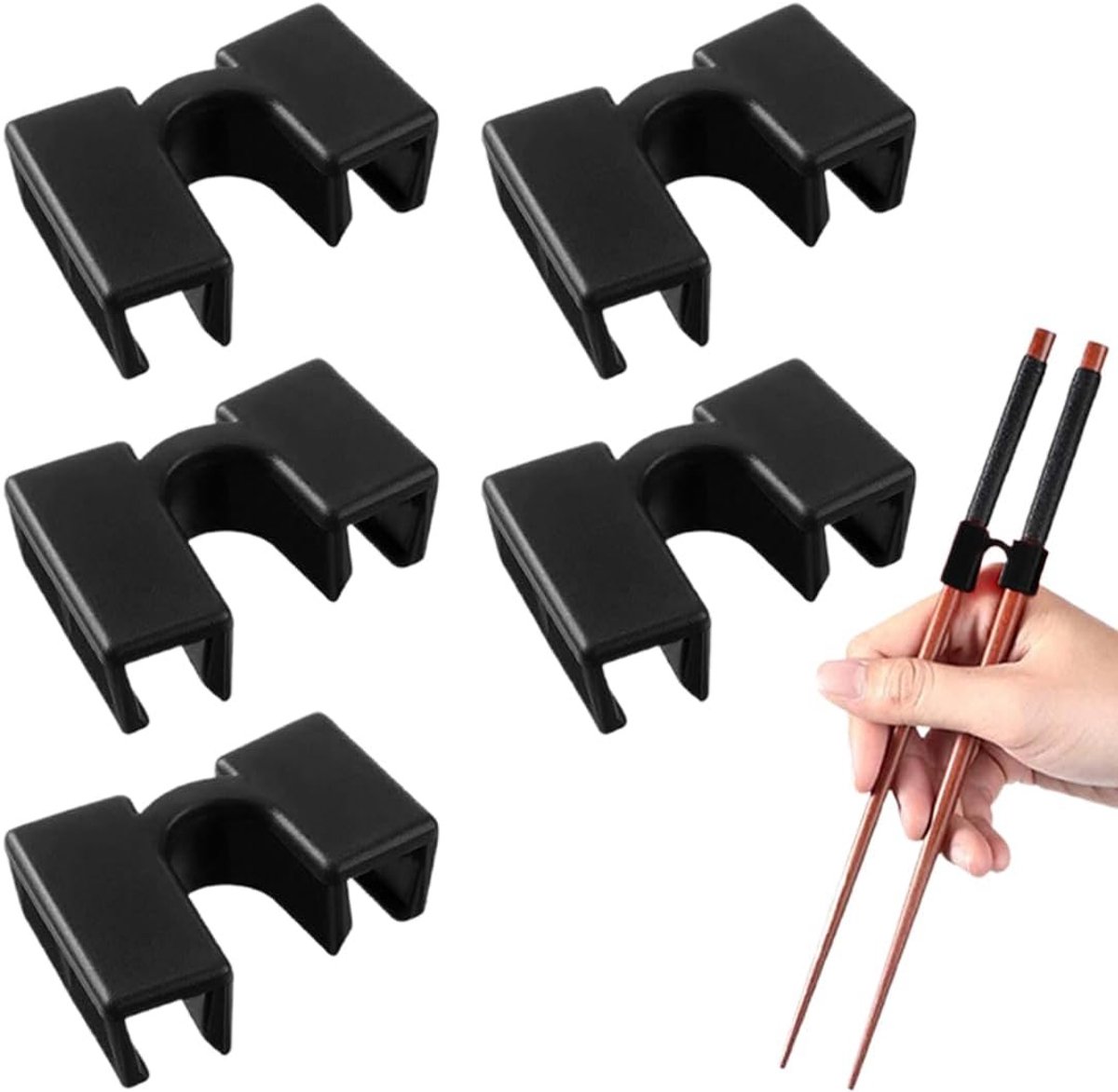 Set van 5 Herbruikbare Eetstokjes voor Beginners, Kinderen en Volwassenen - Ideaal voor Sushi en Training