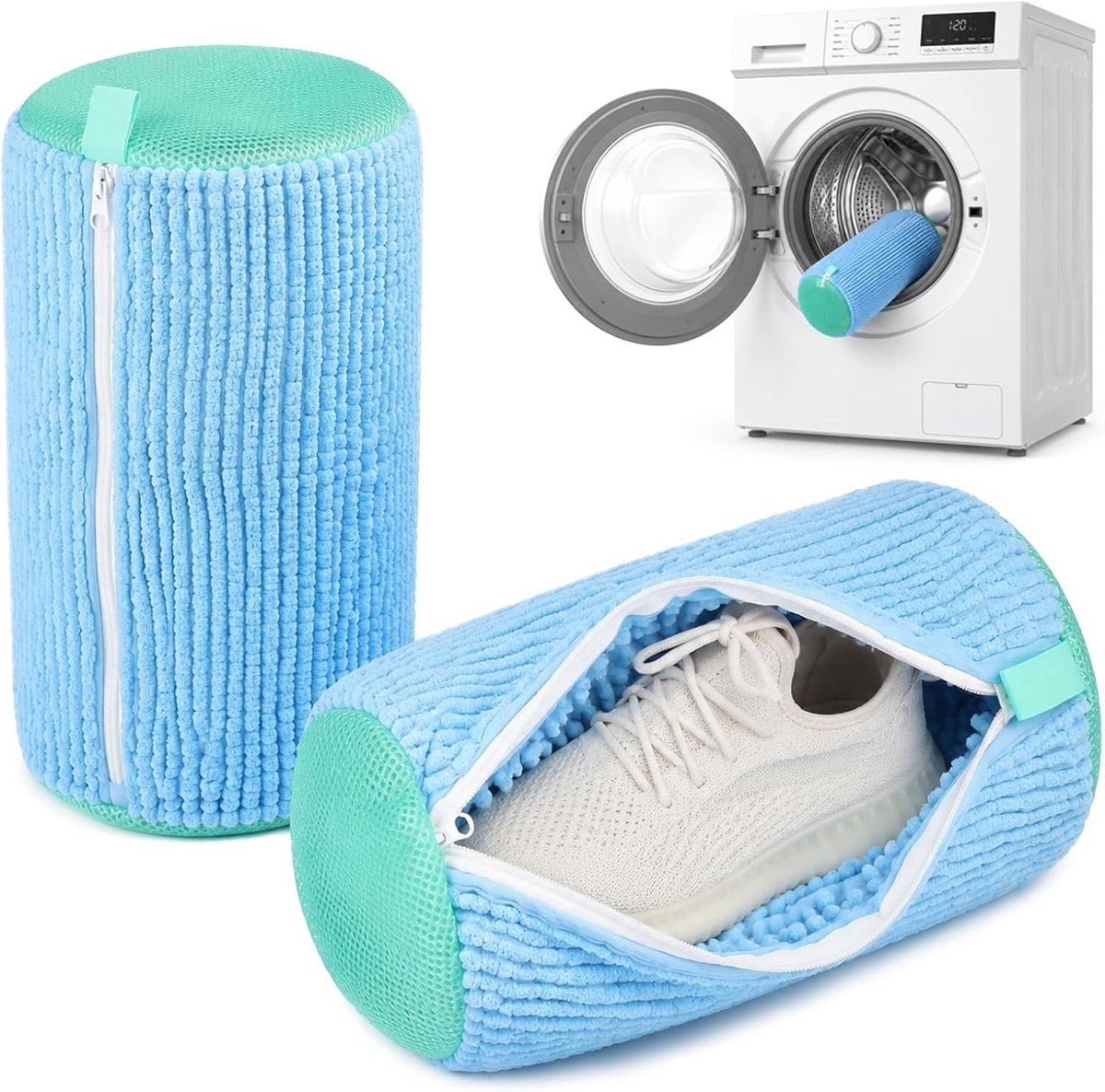 Waszak voor Sneakers - Set van 2 - Beschermende Netzak voor de Wasmachine - Schokbestendig en Ideaal voor Sportschoenen