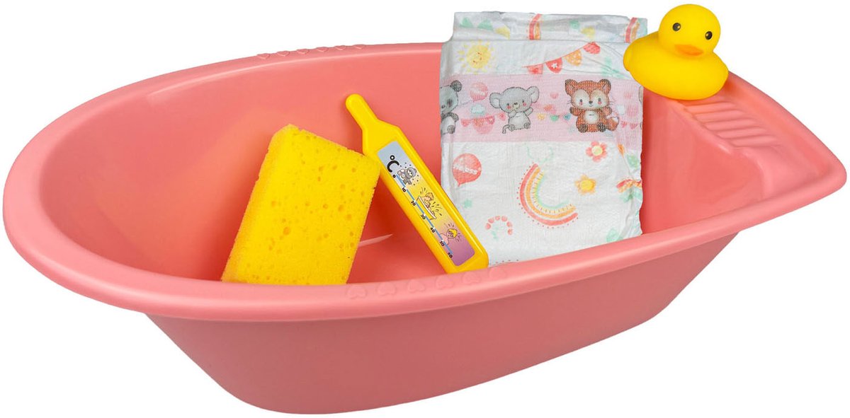 Poppenbadset met Accessoires Roze
