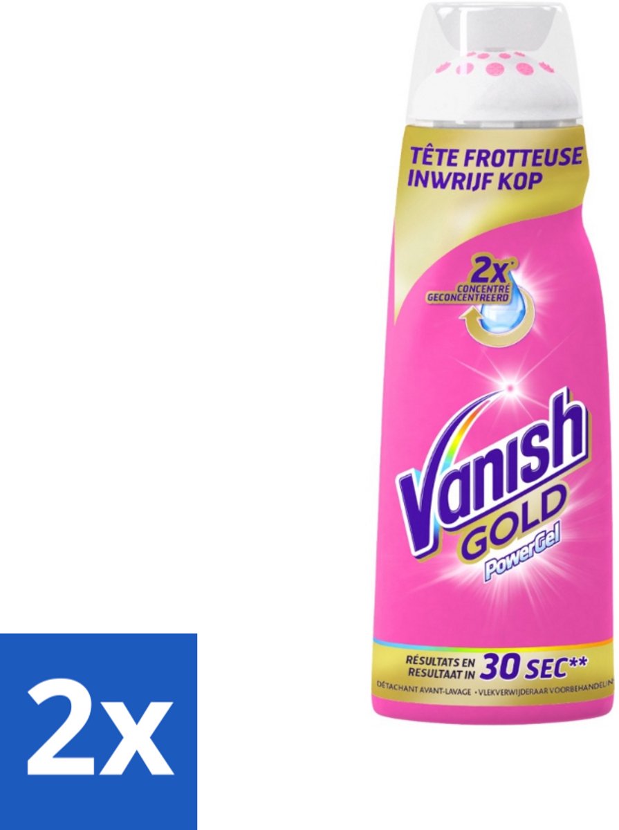 2 x Vanish Gold - Vlekkenverwijderaar Gel - Voorbehandeling - Gekleurde Was - 200 ml - Vlekkenverwijderaar - Vlekken Uit Kleding - Wasmiddel - Voorbehandeling Vlekken - Vlekken Verwijderen