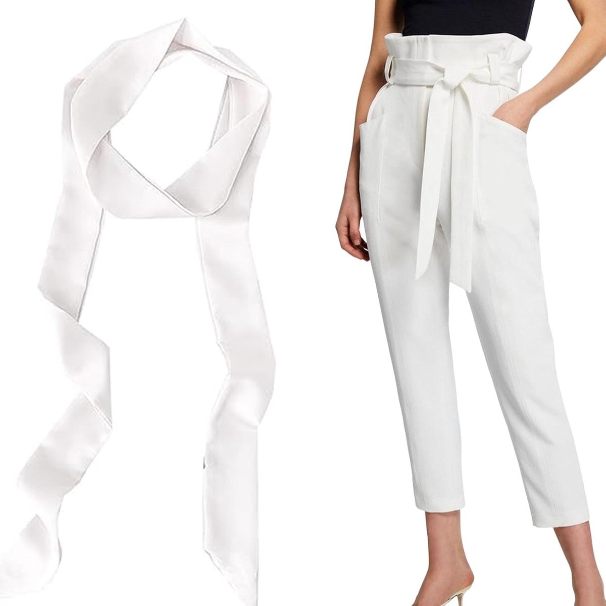 Elegante Satijnen Ceintuur voor Dames - 2 in 1 Tailleband voor Diverse Stijlvolle Outfits