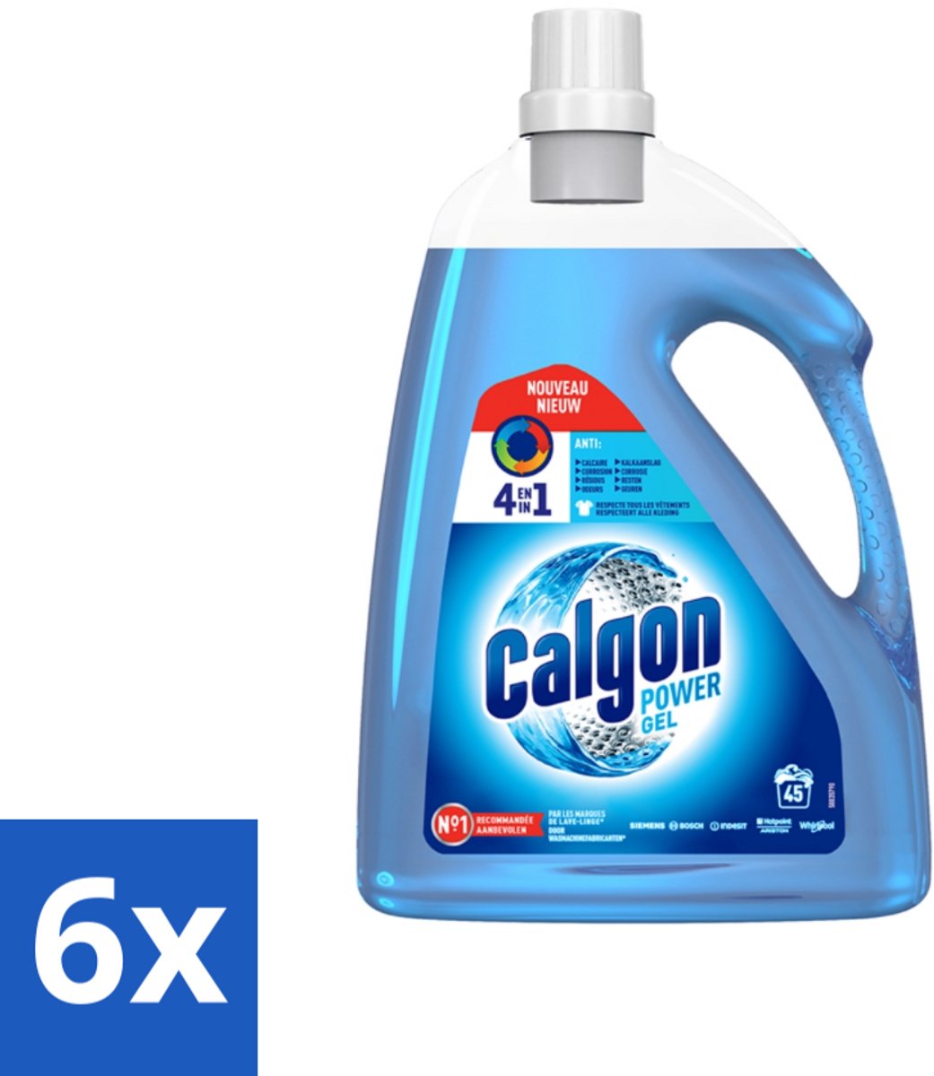 6 x Calgon Ontkalkingsgel Wasmachines 2,25 liter - Wasmachinereiniger - Ontkalkingsgel - Wasmachineonderhoud - Kalkaanslag - Wasmiddelresten