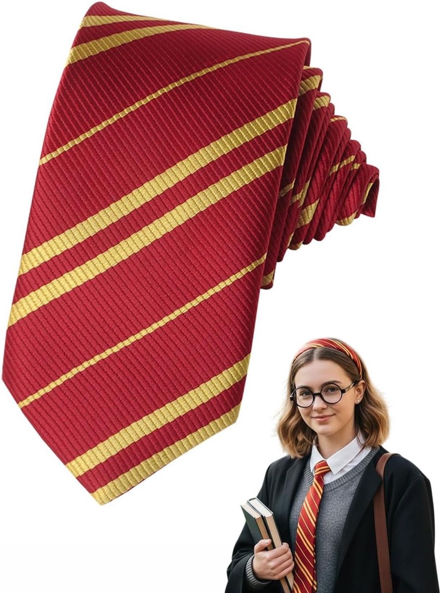 Krawatte voor Magier Kostuum Accessoires, Cosplay Ties voor Halloween en Carnaval, Perfecte Krawatten voor Volwassenen en Feestelijke Gelegenheden (Rood)