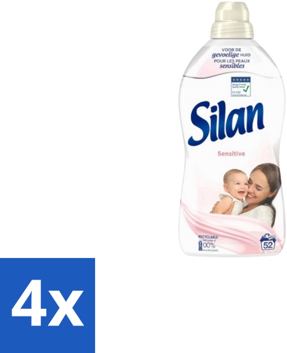 Silan – Wasverzachter – Sensitive – 1144 ml - Voordeelverpakking - 4 stuks