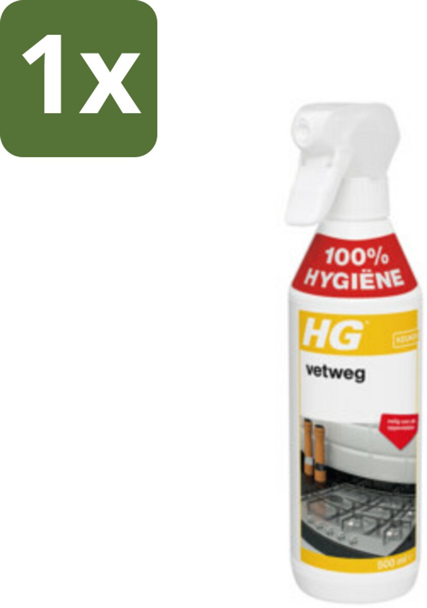 1 x HG Vetweg 500 ml - Keukenreiniger - Vetvrij Maken - Vet Verwijderen - Vet Weg - Reinigen