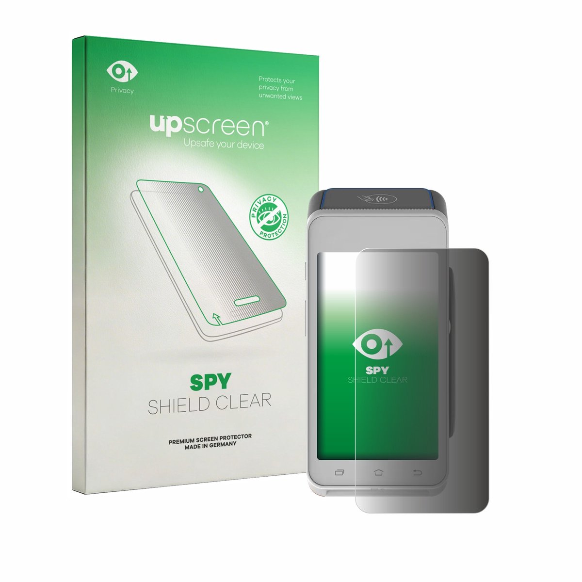 upscreen - privacy screenprotector voor Pax A910S - Folie Beschermfolie Blauwlichtfilter