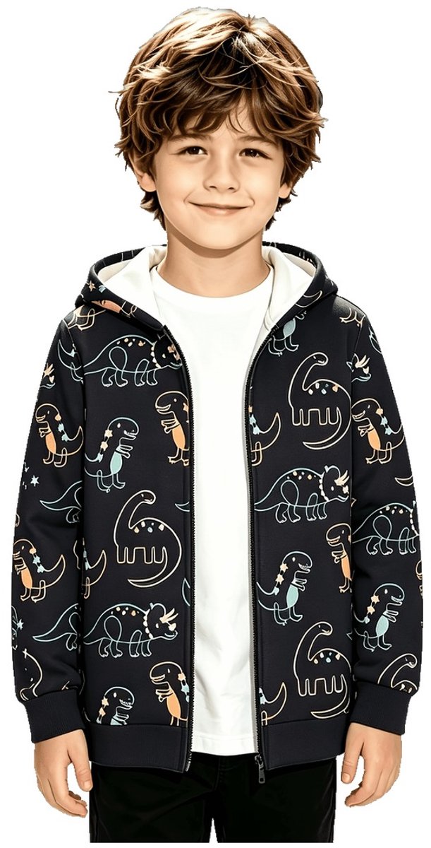 Currero Vest Jongens Met Rits Sweater Jongen Cardigan Gebreid Sweaters Hoodie Warme Trui Lange Mouw 13-14 Jaar Gemengde Kleur