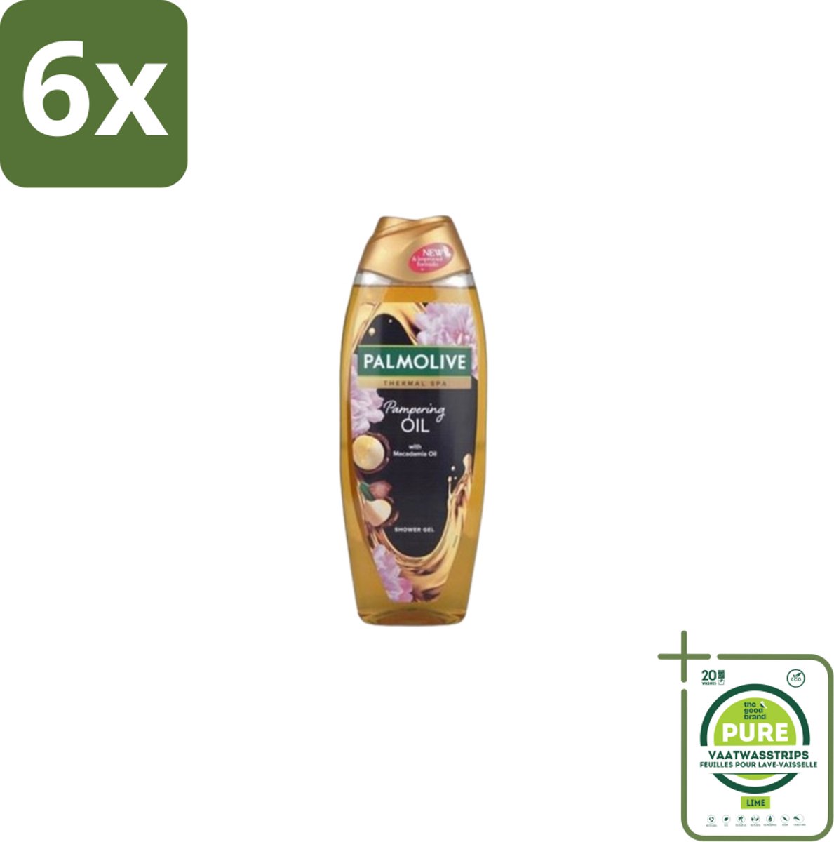 Palmolive – Douchegel – Thermal Pampering Oil – 650 ml - Voordeelverpakking - 6 stuks - Douchegel - Huidverzorging