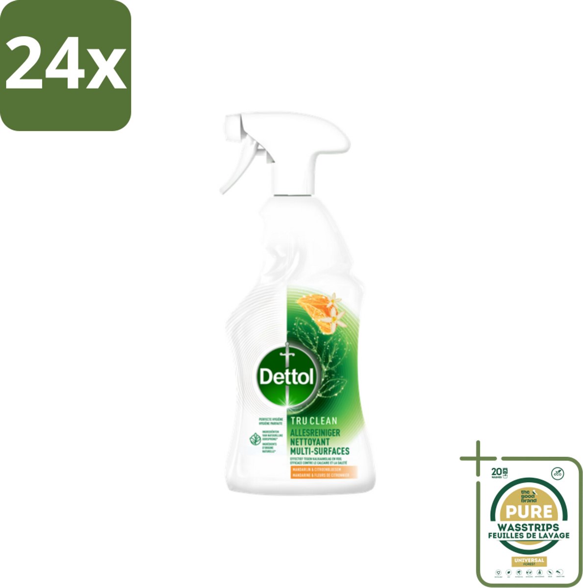 Dettol Allesreiniger Spray Mandarijn & Citroenbloesem 500 ml - Voordeelverpakking - 24 stuks - Keukenreiniger - Badkamerreiniger