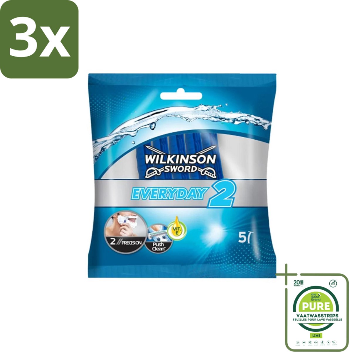 3 x Wilkinson Sword - Wegwerpscheermesjes - 5 Scheermesje - Grootverpakking - Scheermesjes - Scheermes - Wegwerpscheermesjes - Scheermes Voor Mannen - Scheermesjes Voor Mannen