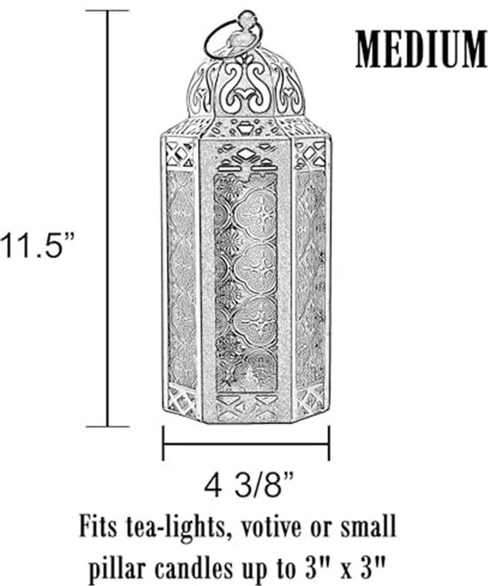 Marokkaanse kaarslantaarn voor binnen en buiten – decoratieve lamp voor Ramadan en bruiloften
