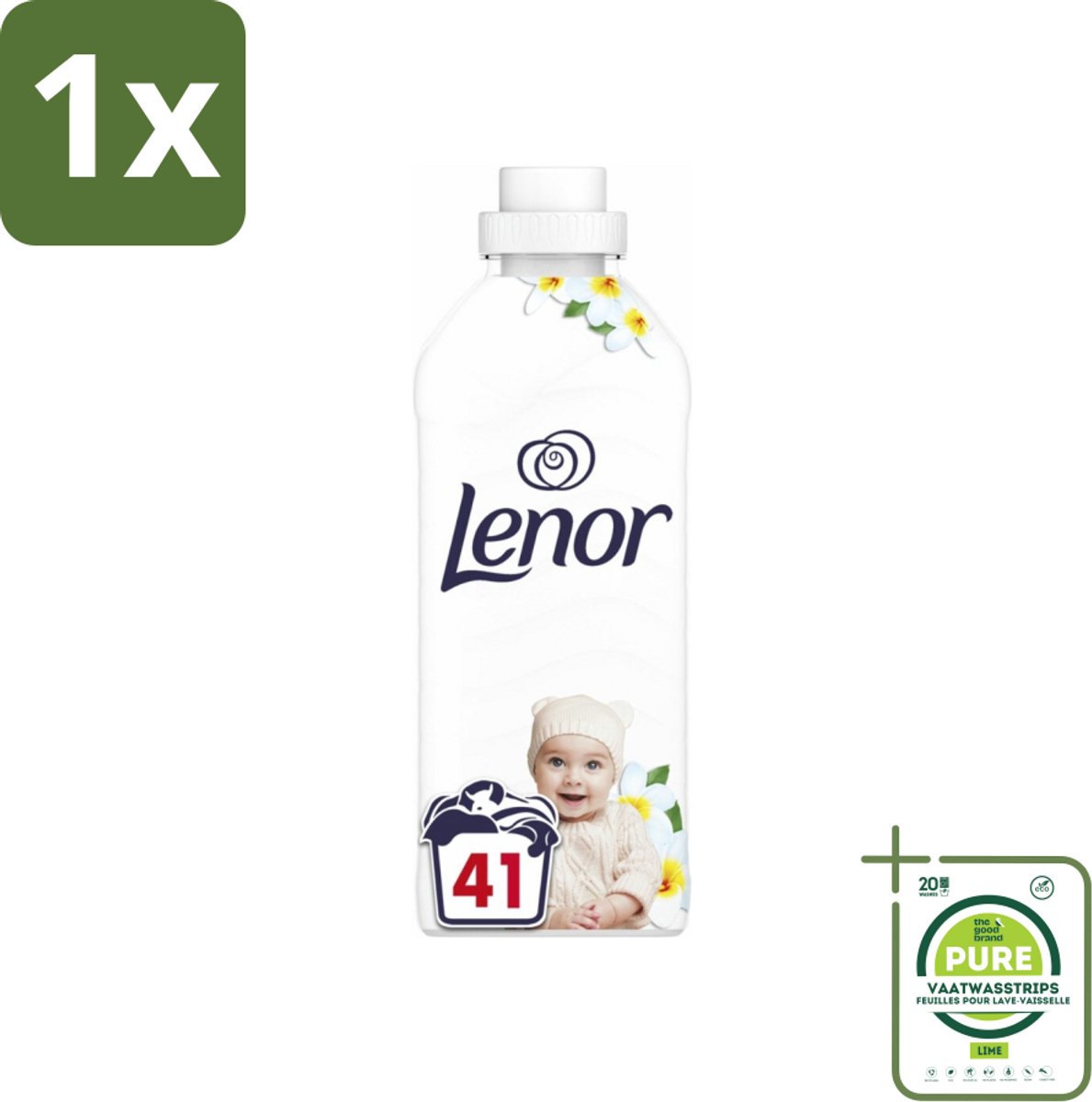 1 x Lenor - Wasverzachter - Gevoelig - Milde Geur - 41 Wasbeurten - Wasverzachter - Lenor - Gevoelige Huid - Milde Geur - Langdurige Frisheid