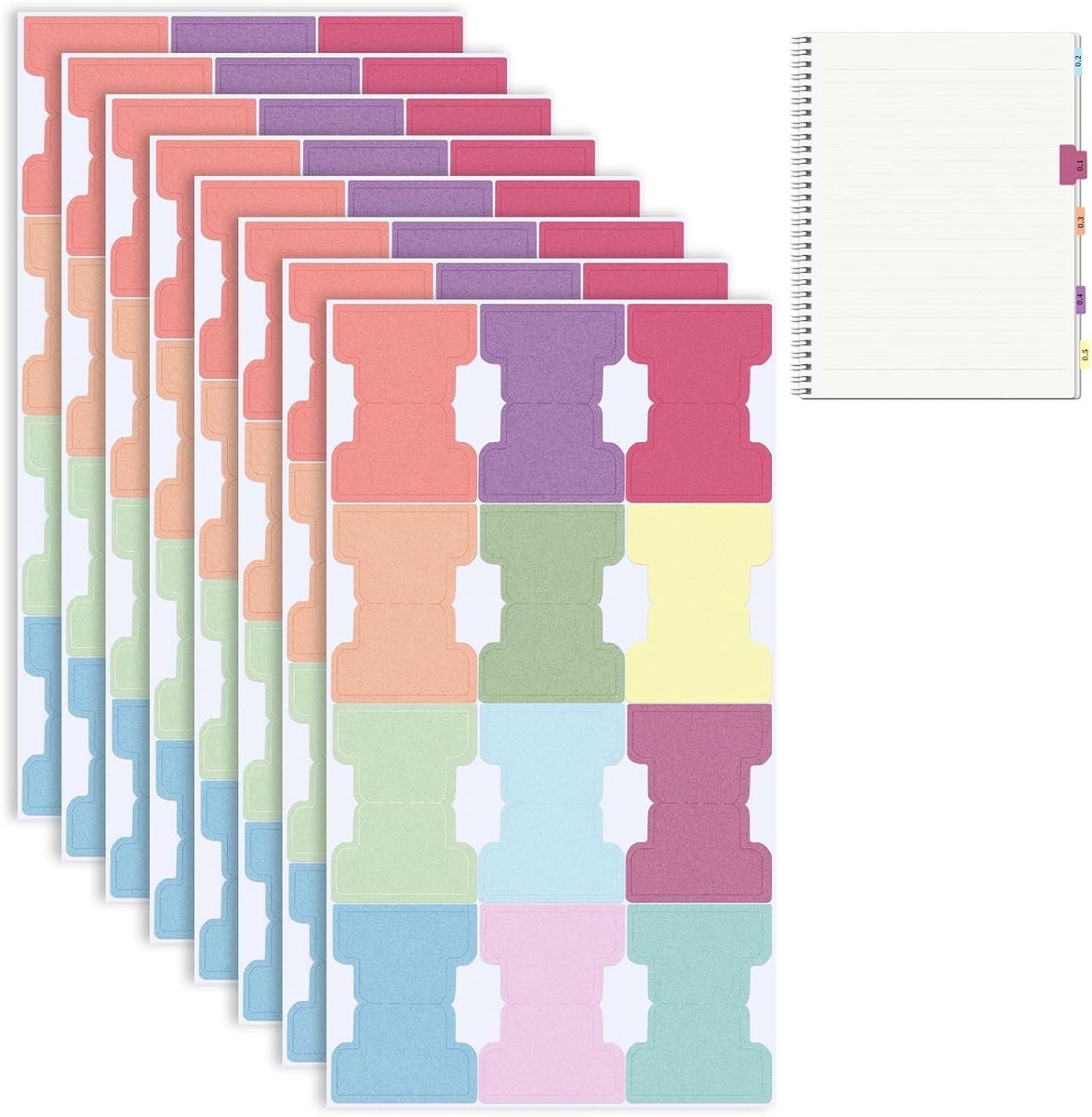 96 Stuks Plakindex Tabs in Pastelkleuren - Zelfklevende Notities voor Maandelijkse Indeling, Stickers en Markeringen voor Efficiënte Classificatie
