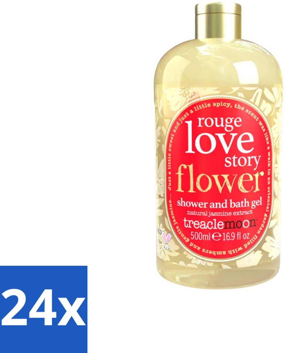 Treaclemoon – Bad- & Douchegel – Rouge Love Story – 500 ml - Voordeelverpakking - 24 stuks