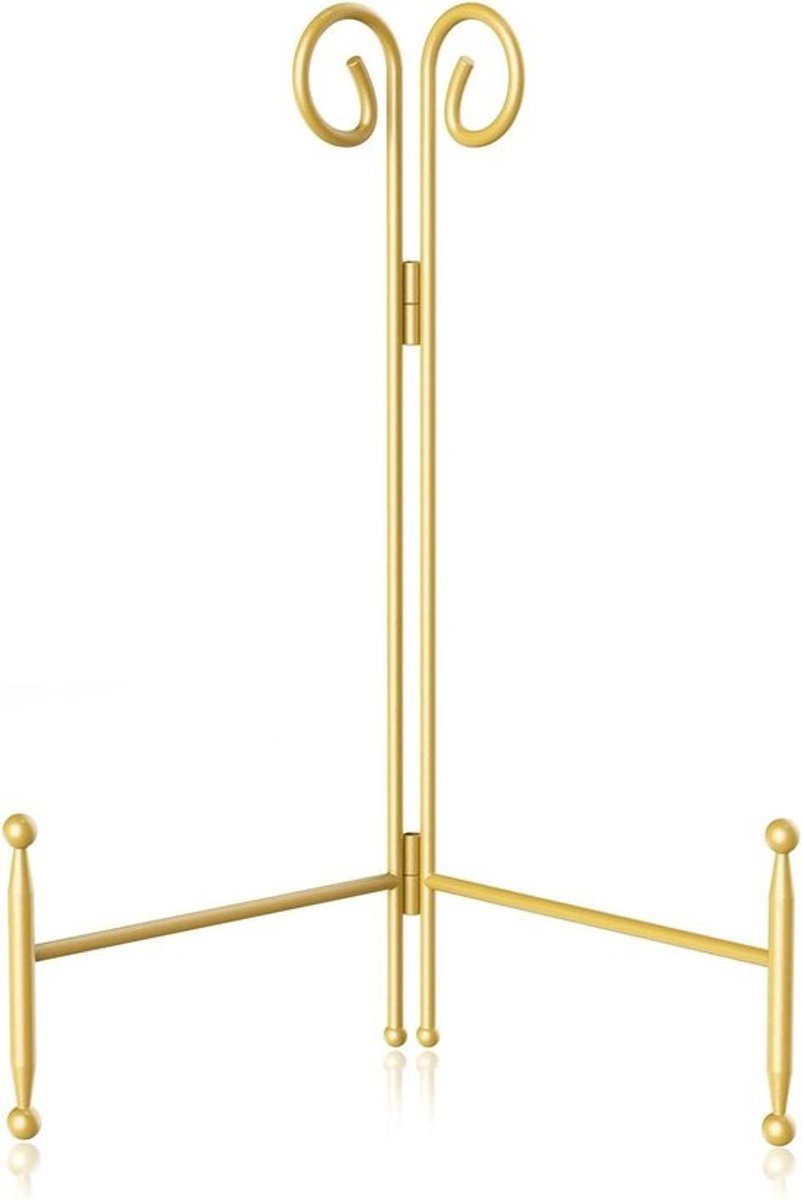 Plaathouder Displaystandaard - Ezel Standaard - Decoratief Presenteren - Verstelbare Beeldhouder - 12 inch - Goud