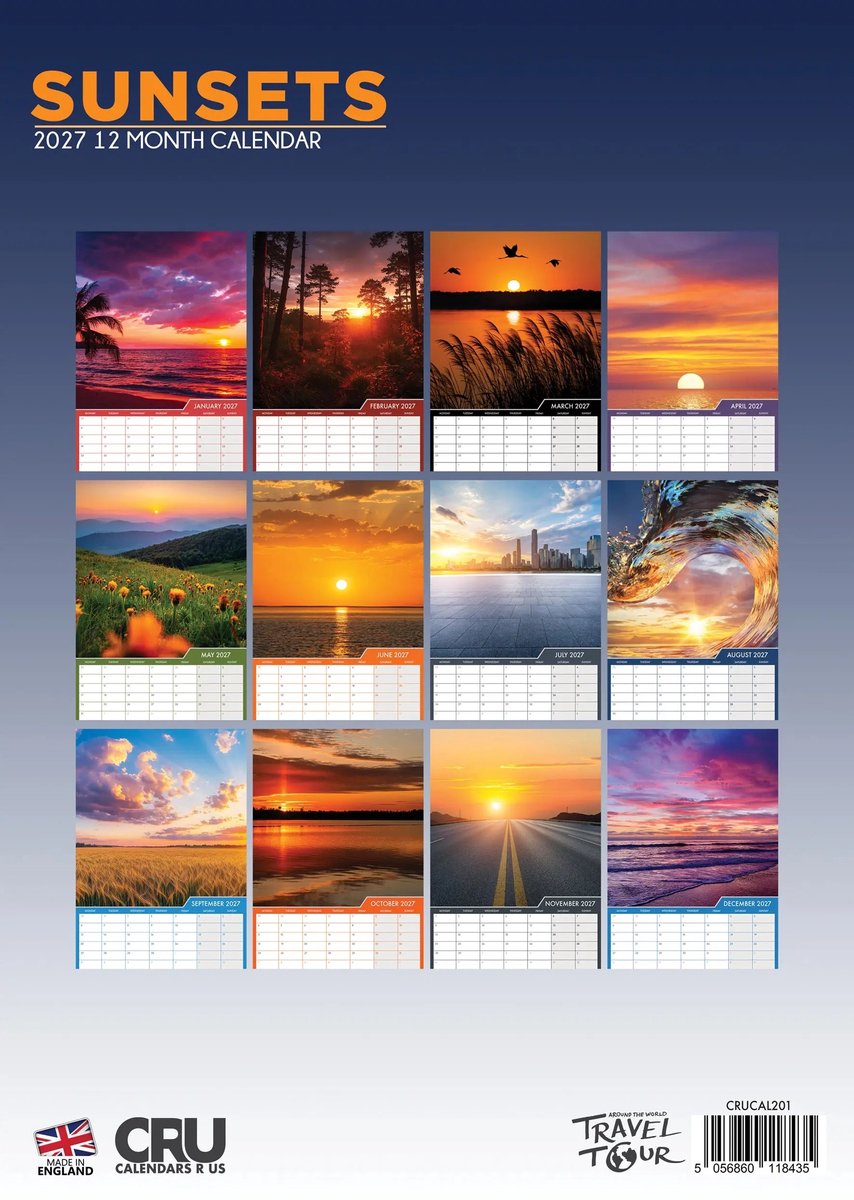 Sunsets A3 Kalender 2027