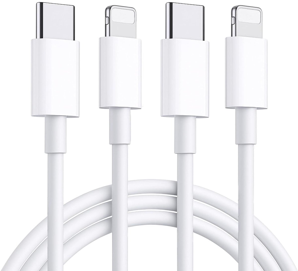 Set van 2 USB C Oplaadkabels 1 m Snelle Oplading 20W Gegevensoverdracht 480Mbps Duurzaam en Veilig Compatibel met iPhone en iPad