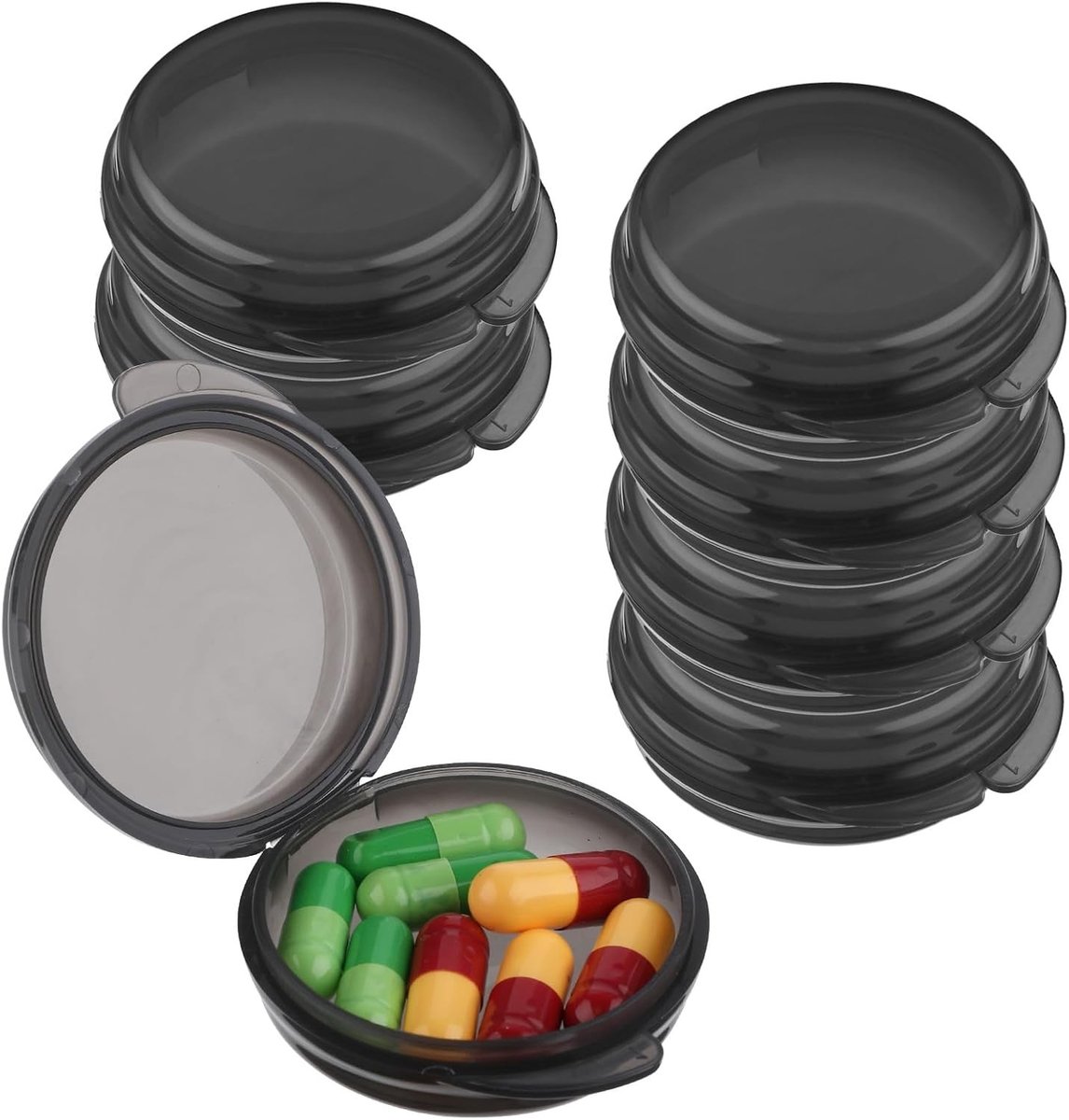 Mini Pill Box voor Reizen en Thuiswerken - Draagbare Medicijn- en Vitaminenopslag, Compact en Handig