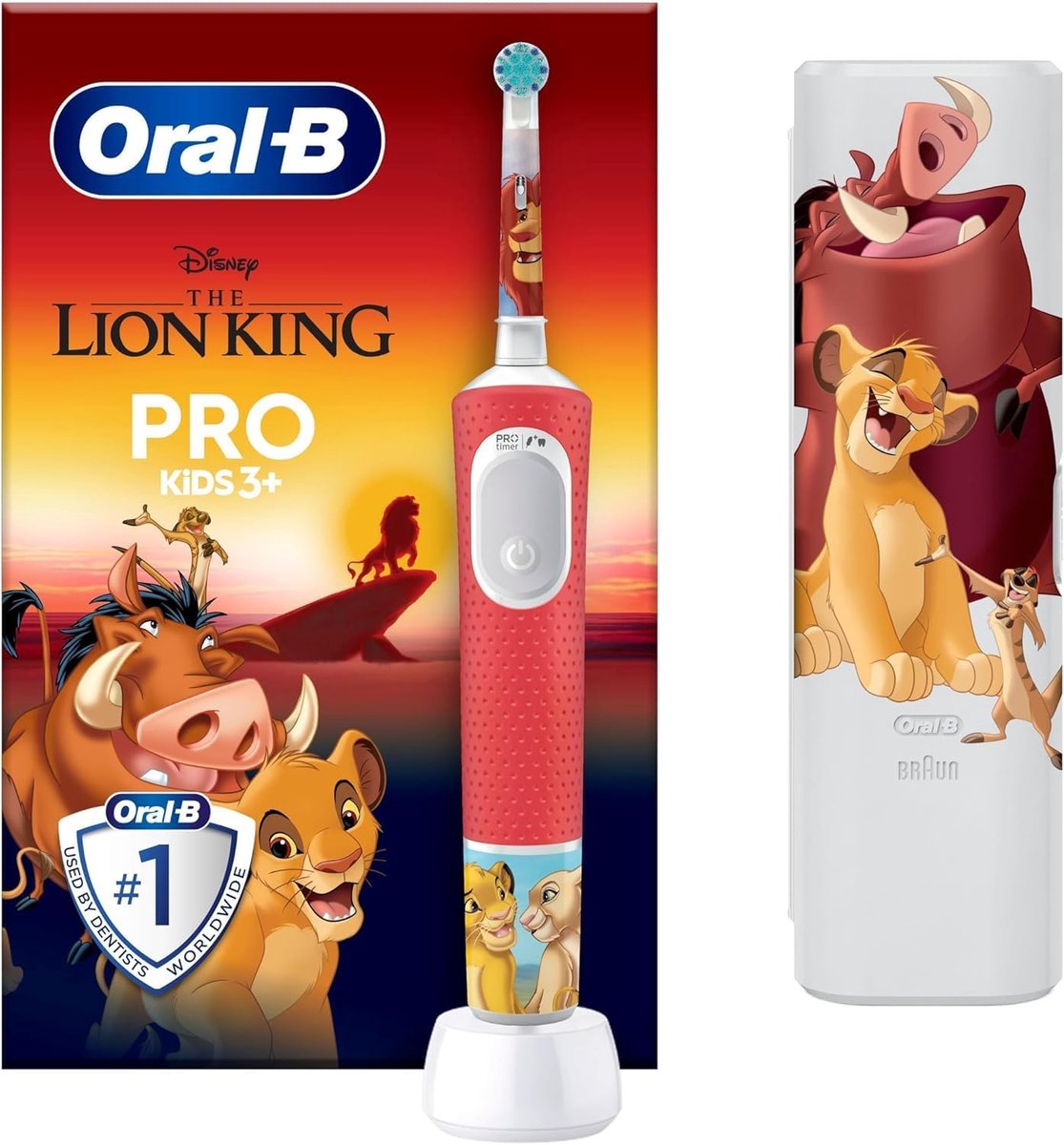 Elzusha - Pro Kids Elektrische Tandenborstel - Lion King Ontwerp voor Kinderen