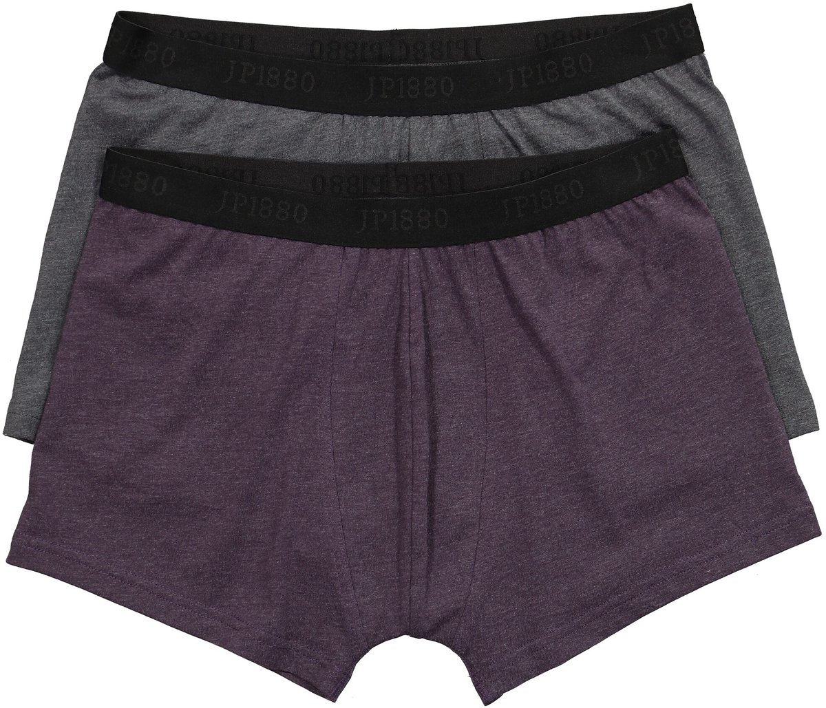 JP 1880 - Heren - Heupbroekjes FLEXNAMIC® loungewear Buik-Fit OEKO-TEX set van 2 - Donker violet - Maat L