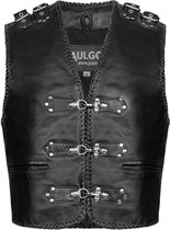 PAULGOS Leren Vest – Biker-/Club-/Chopper-stijl – 100% Echt Leer – BW7