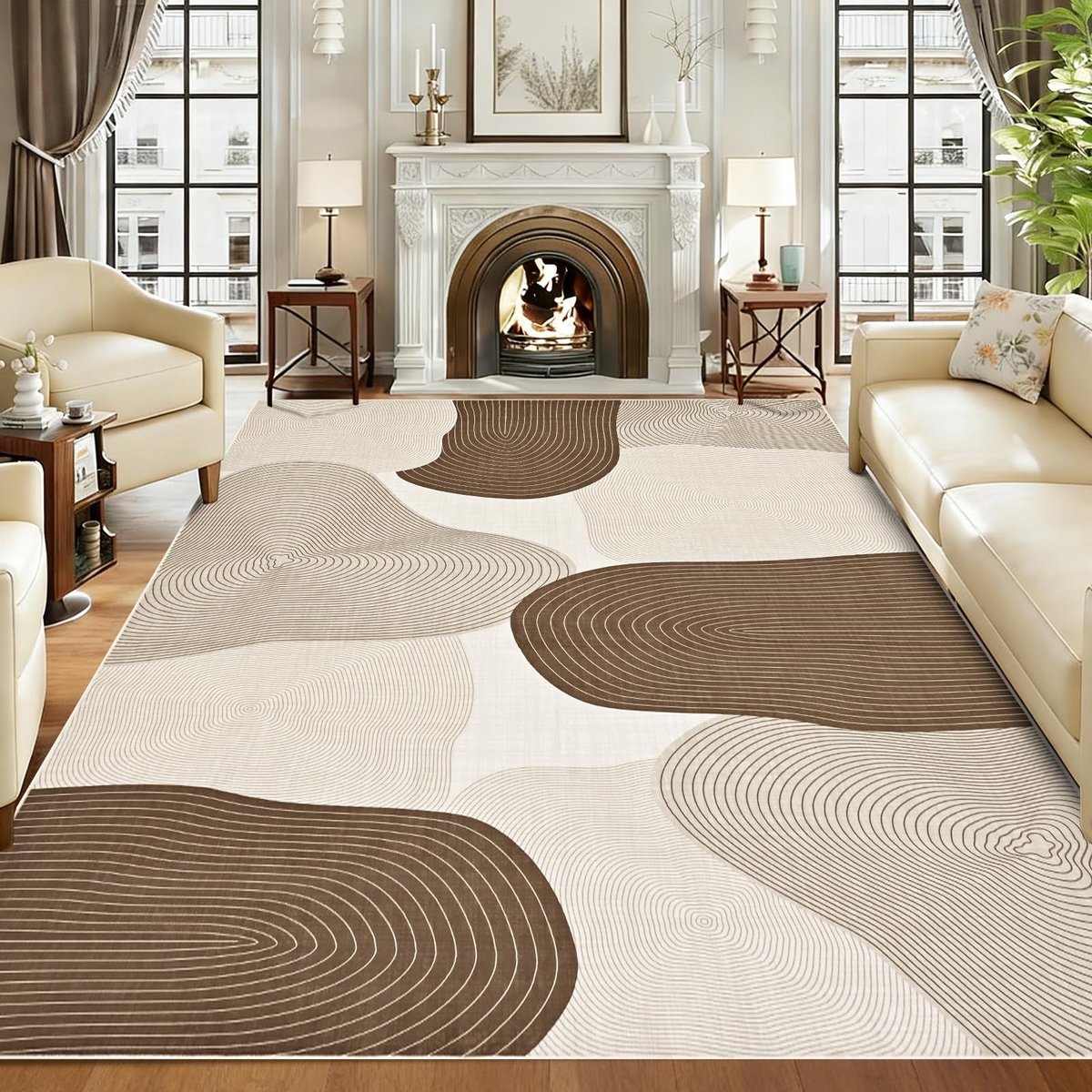 Elzusha - Moderne Geometrische Vloerkleed 140 x 200 cm voor de Woonkamer