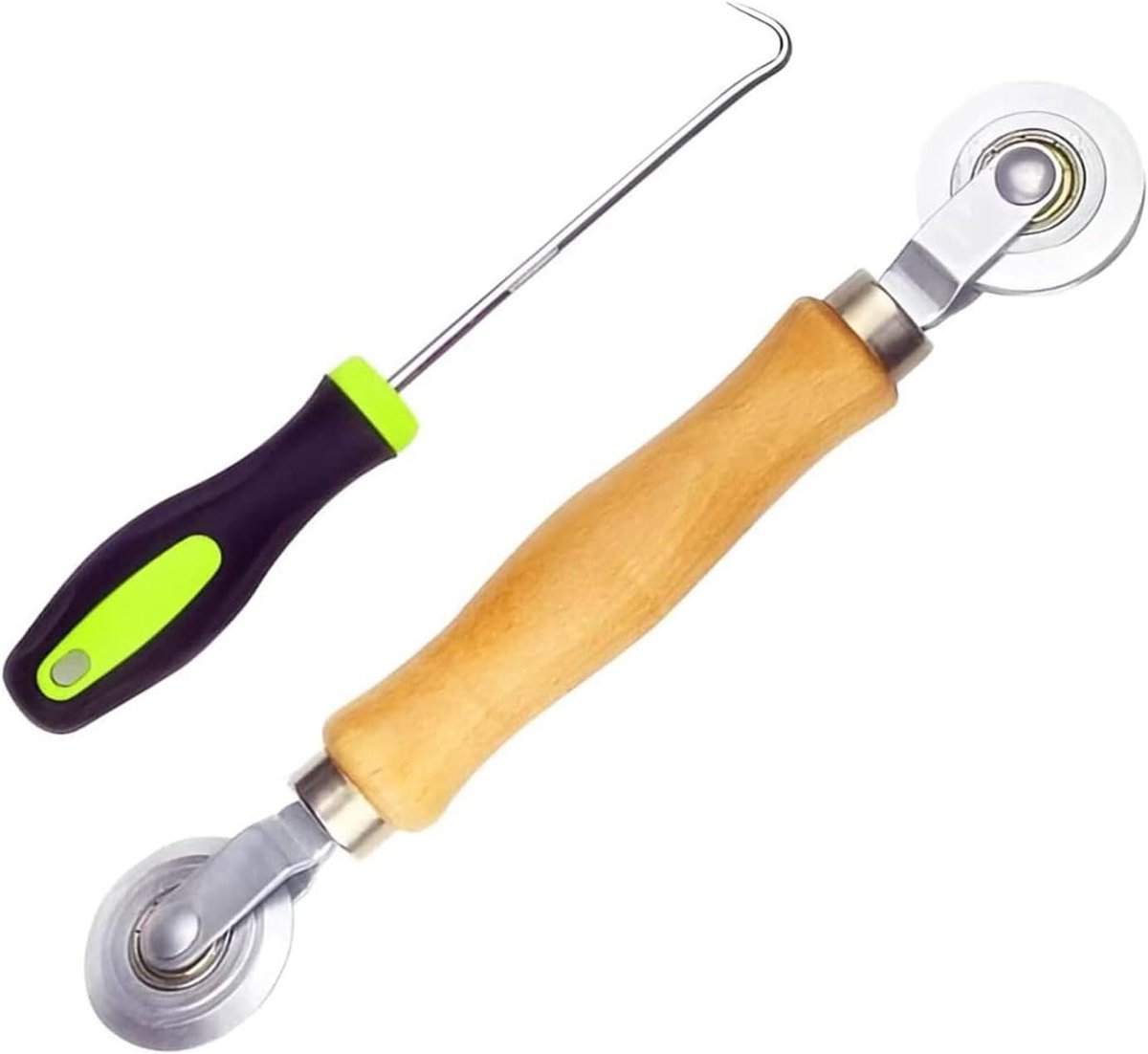 Gaas Rol Gereedschap - Keder Roller - Vliegengaas Monteren - Ergonomisch Houten Handvat - 22 cm Lengte - Niet Gespecificeerd