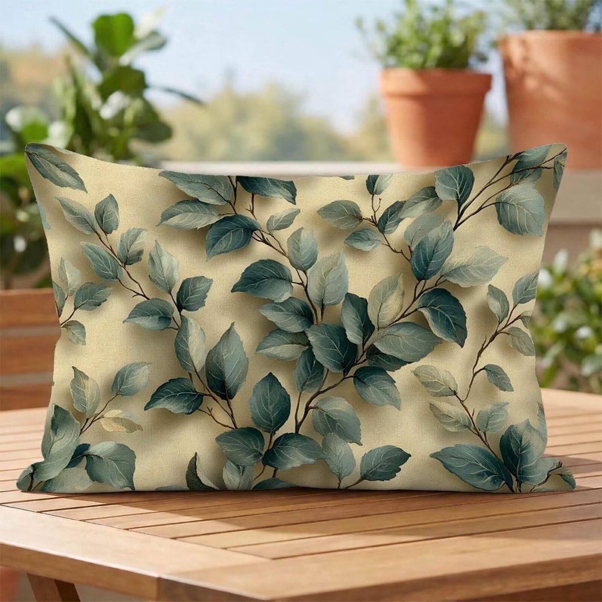 Elzusha - Kussensloop - Saliegroen - 50 x 70 cm - 1 stuk