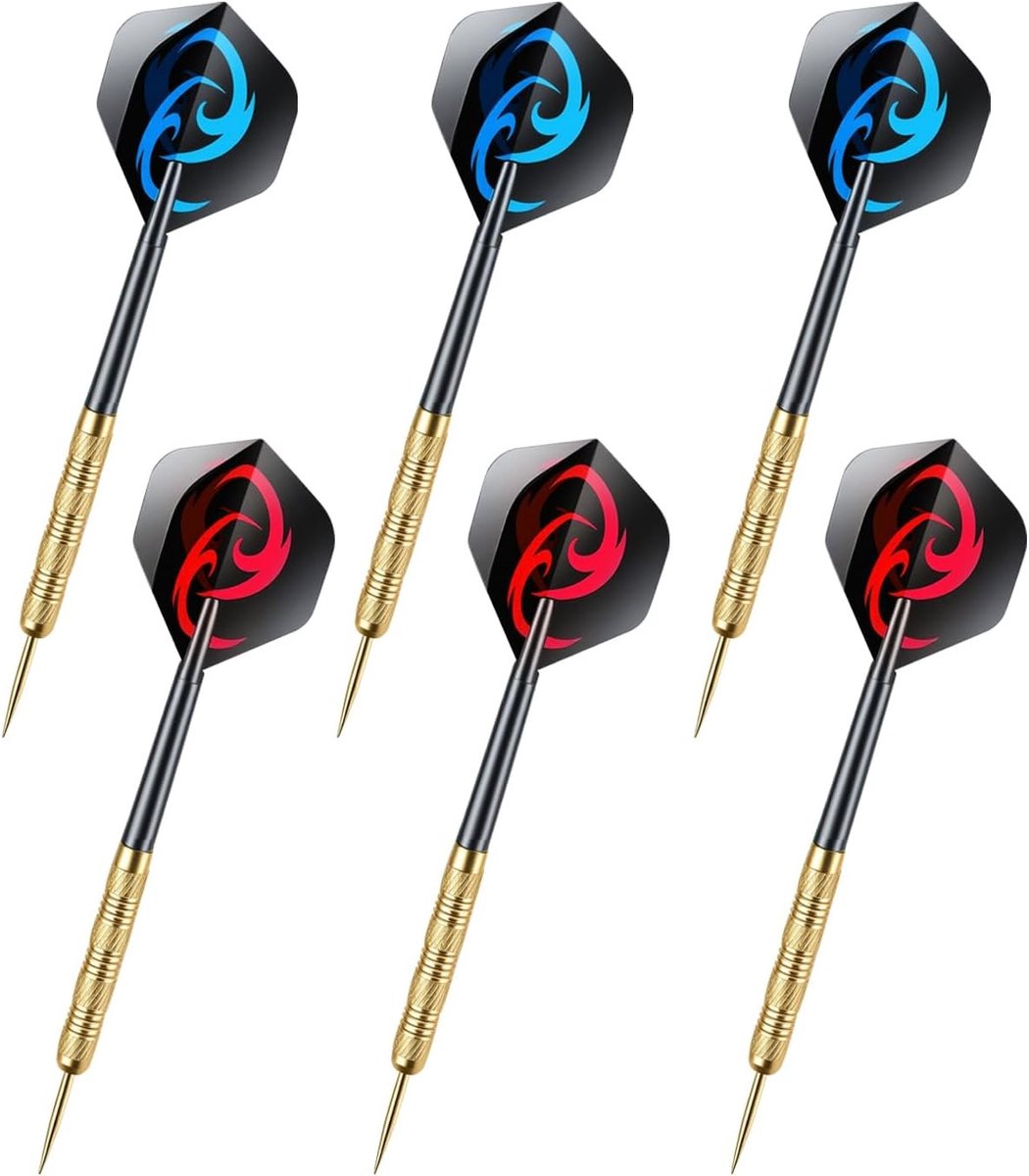 Professionele Steel Tip Darts Set van 14g voor Beginners en Hobbyisten - 6 Stuks Metalen Darts voor Spelplezier