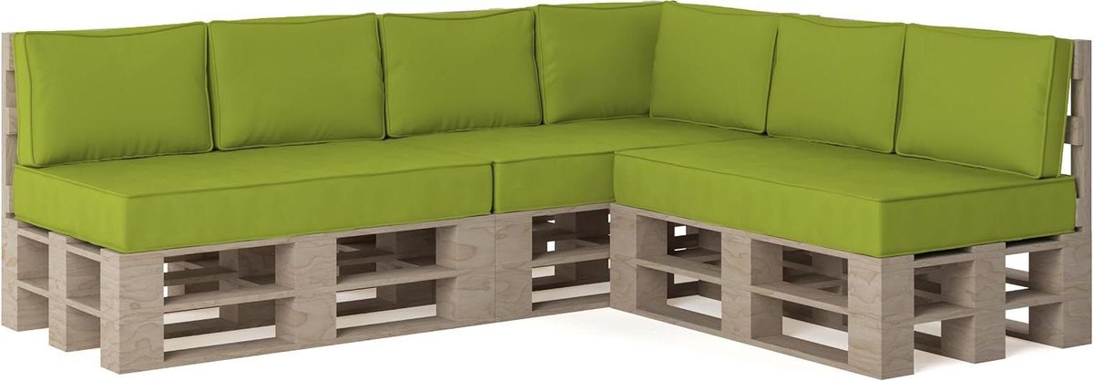 Pallet Kussens - Tuinkussens Bankkussens - Zitcomfort Creëren - Waterafstotende Coating - Set van 10 - Groen