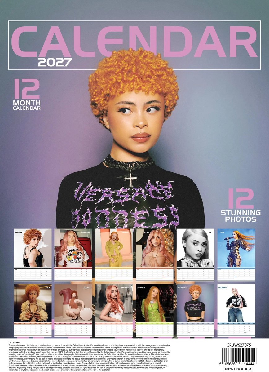 Ice Spice A3 Kalender 2027