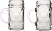 Oktoberfest - 2x Bierpullen/Bierglazen van 1 liter Oktoberfest bierglazen - Bierfeest bierglas