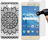 MP Case screenprotector PLUS Gratis Tribal back cover voor Huawei Y7