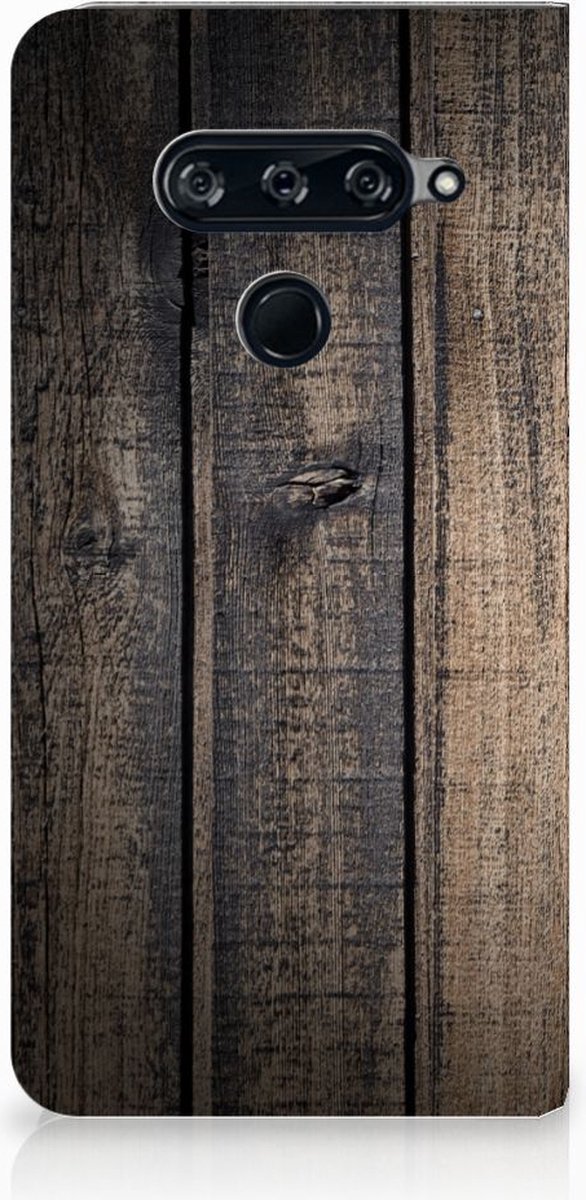 LG V40 Thinq Book Wallet Case Steigerhout
