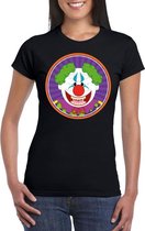 Halloween horror clown t-shirt zwart dames XL