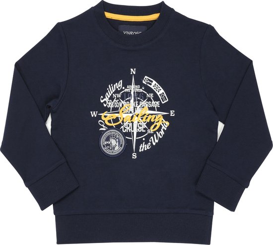 Vinrose Sweater Franco - Trui - Sweater - Blauw - Jongens - Maat: 110/116