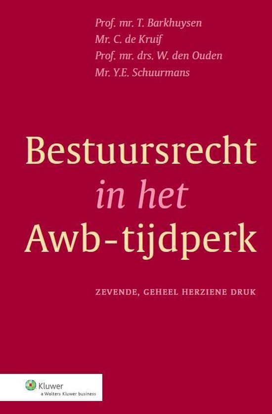 Boek cover Bestuursrecht in het Awb-tijdperk van T. Barkhuysen (Hardcover)