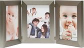 Deknudt Frames fotolijst S41VD1 H3V - zilver - drieluik - 3x 13x18 cm