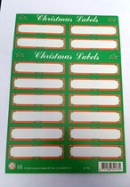 Kerstlabels groot Tegeltjes 2 vellen