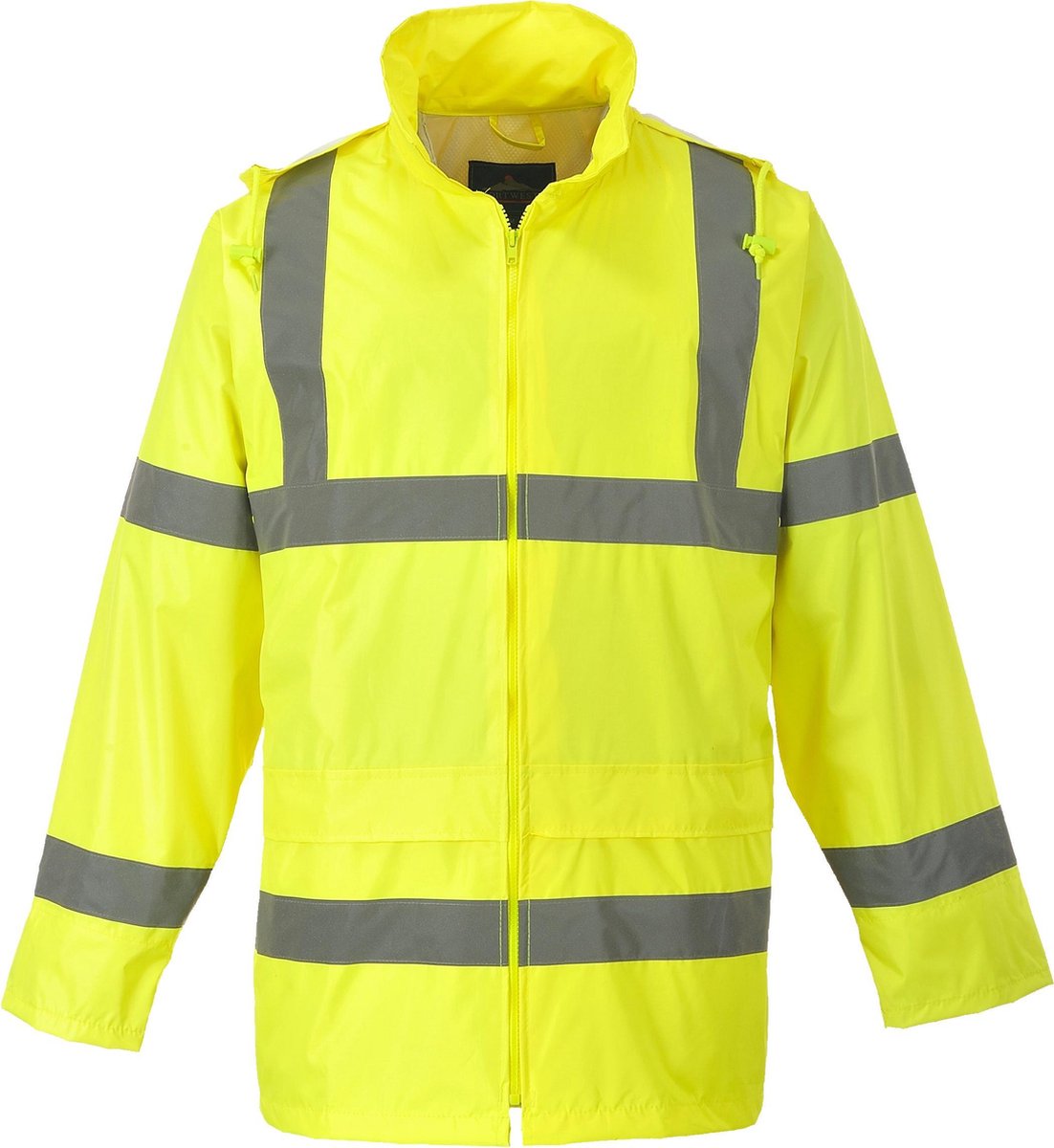 Regenjas Geel Maat 3XL met reflecterende striping