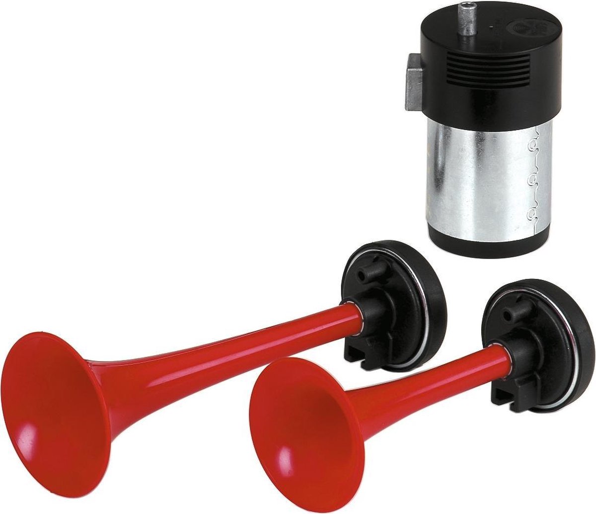 Luchthoorn 2-Tonig 12V met compressor - 1 geluid ! -