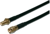 ASSMANN Electronic CFD200 3m coax-kabel RP SMA Zwart